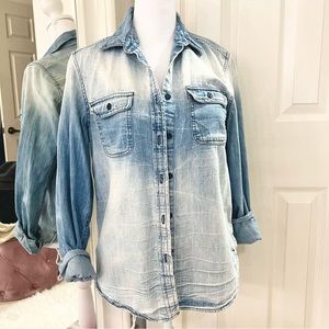 AEO Light Wash Denim Shirt